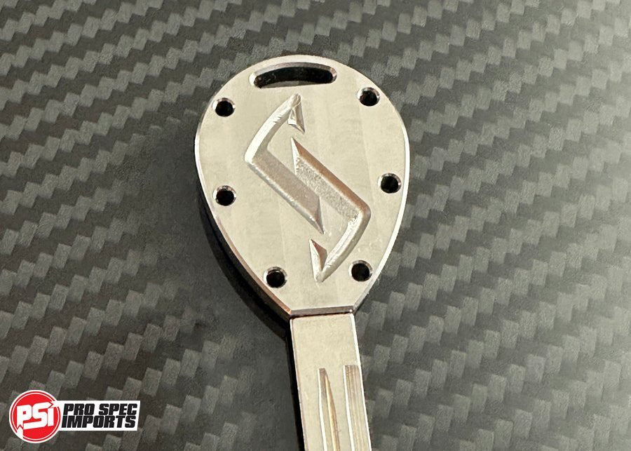 R34 Skyline Billet Titanium Key Blank - Machine Finish - Pro Spec Imports - 