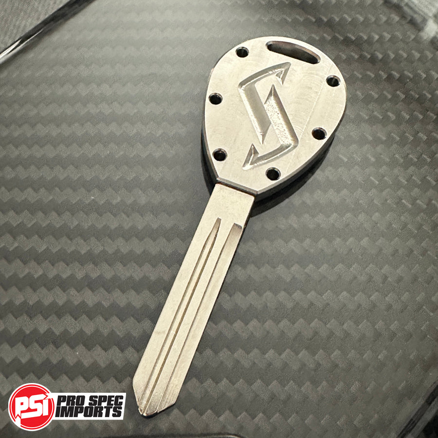 R34 Skyline (Also fits S15 Silvia) Billet Titanium Key Blank - Machine Finish