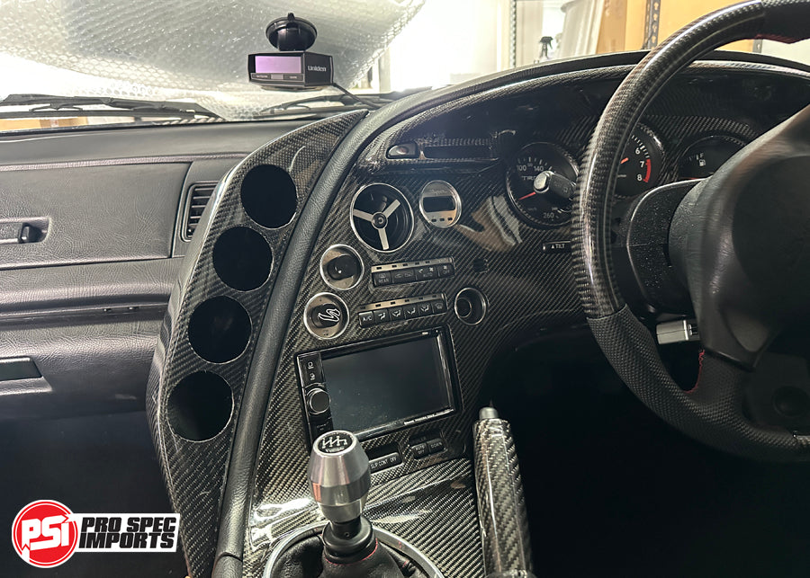 *PRE-ORDER* Supra A80 (MK4) '93-'02 - 4x Gauge Pod, Carbon Fibre or Fiberglass, 52mm (2") or 60mm (2.36"), Fits JDM RHD