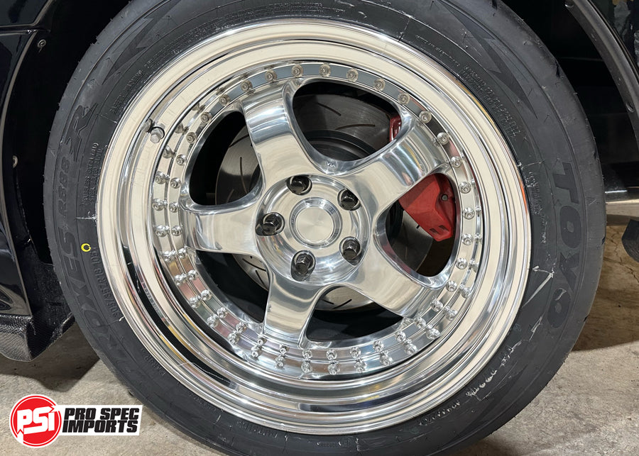 Work Meister S1 3P Centre Caps, Suit GR Yaris, GR Corolla, Camry - Billet Aluminum 6061-T6, 60.1mm Hub Ring Hubcentric, 34mm Height