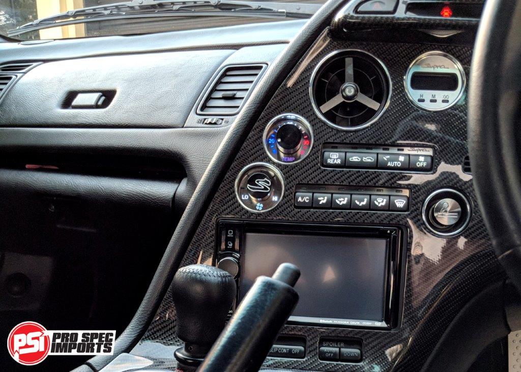 Series 1 Supra Complete 11pc Chrome Dash Ring Set - Years '93 to '96 - Pro Spec Imports - Automatic - No Shifter Ring - 