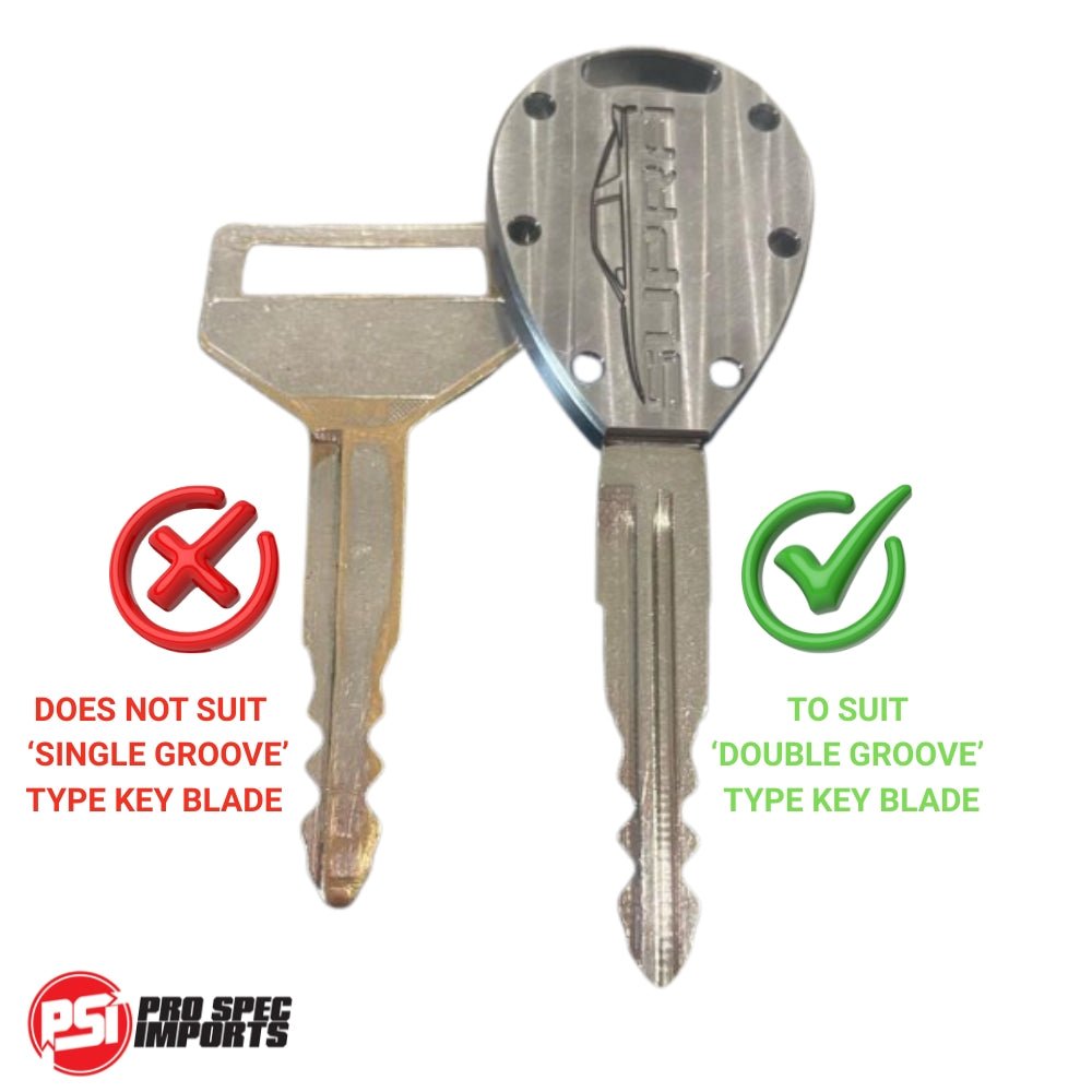 Suit Toyota A70 (MK3) Supra Titanium Key Blank - Machine Finish - Pro Spec Imports - 