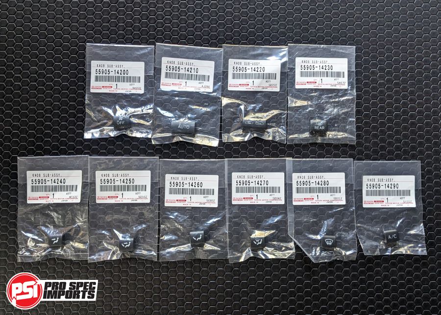 New OEM Toyota Button Set For USDM (LHD) A80 (MK4) Supra HVAC Climate Control Unit