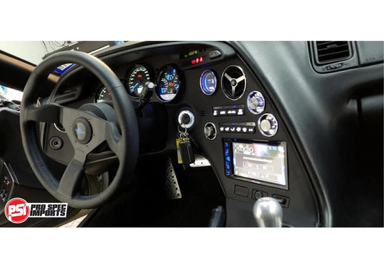 USA Supra Interior - Brushed Stainless Billet HVAC Deluxe 10pc Combo - Pro Spec Imports - Stainless Dials - "S" Logo - -