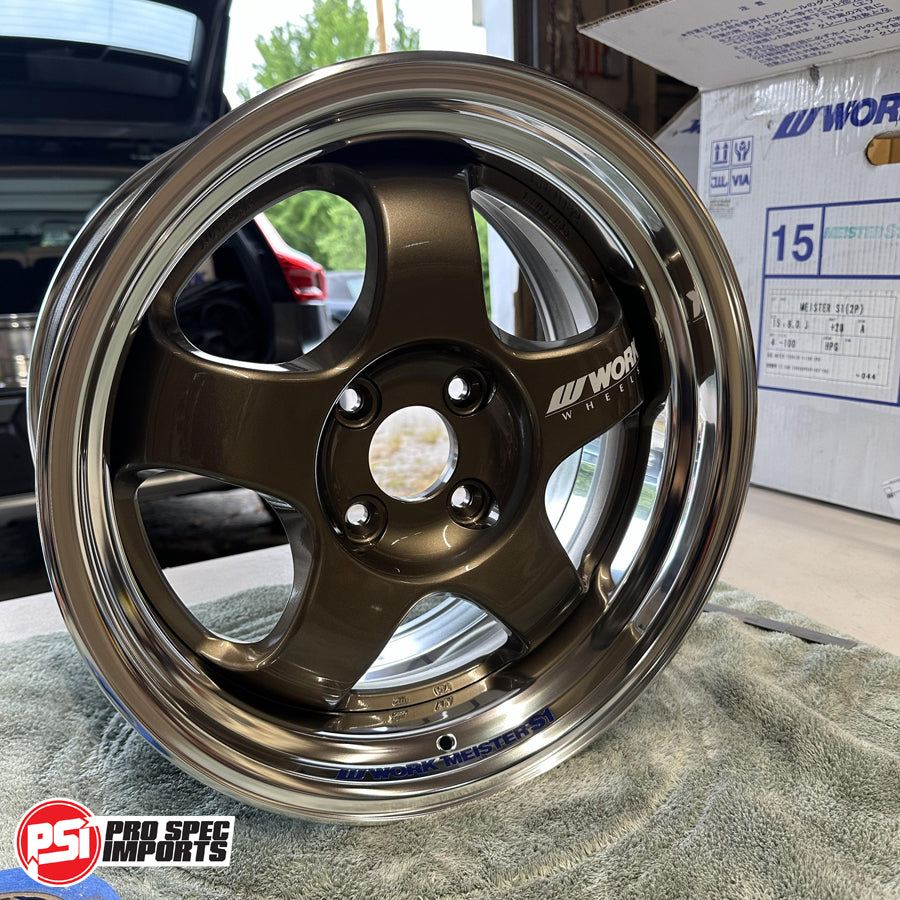Work Meister S1 2P 15" Centre Caps, Suit 4x100 PCD Toyota - 54/60mm Hubcentric, MR2 AW11