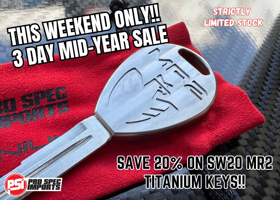 Billet Titanium MR2 SW20 (1989-1999) Key Blank - Machine Finish