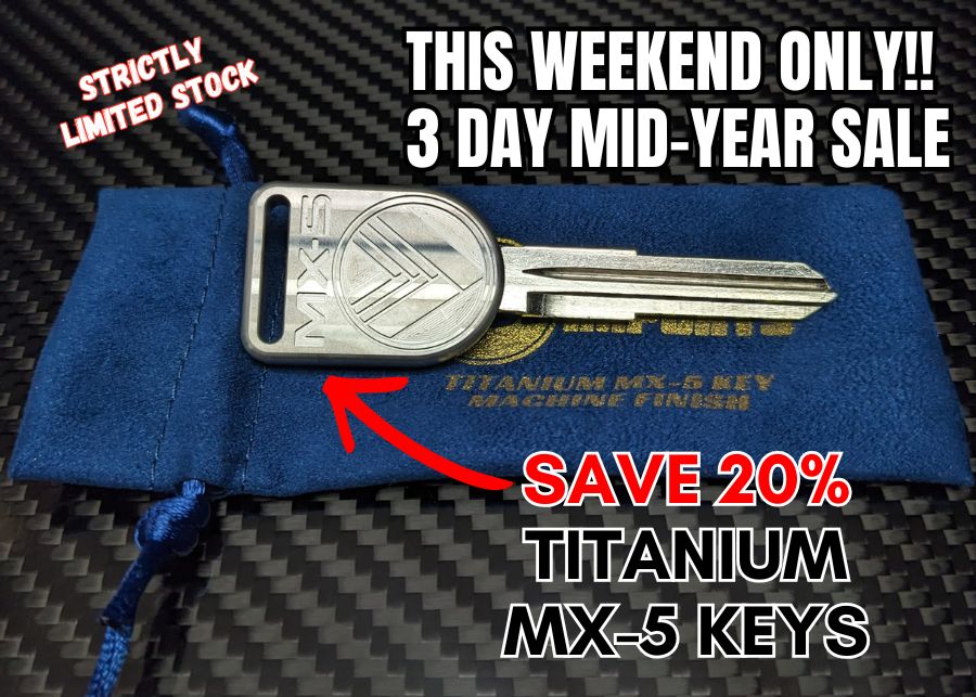 Titanium Key Blank For Mazda MX5 / Miata / Eunos / Roadster, NA, NB, NC (Without chip)
