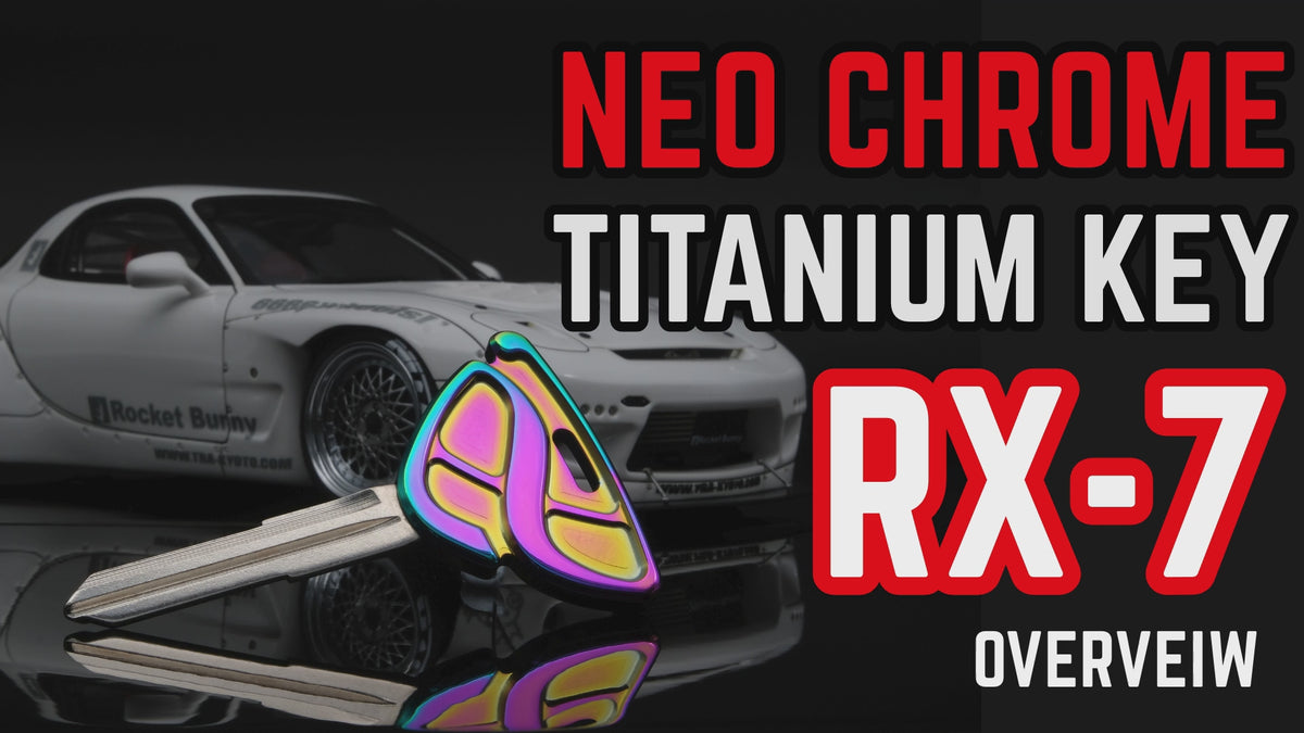 FD3S RX7 Key Blank - 'Neo Chrome' Titanium GR6