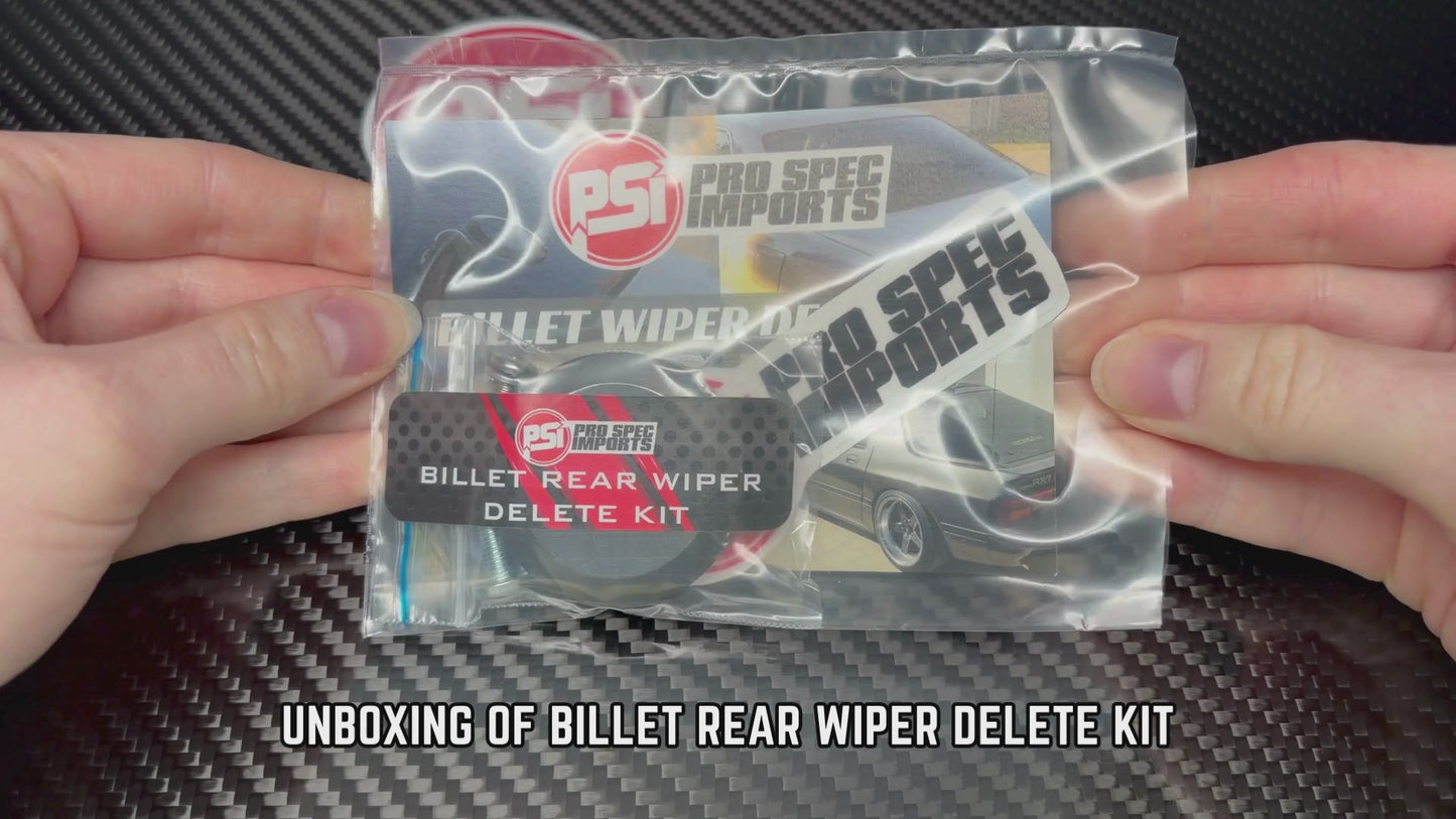 Load and play video in Gallery viewer, Toyota Supra Mk4 JZA80 &amp;amp; Mk3 JZA70 Billet Rear Wiper Delete Kit
