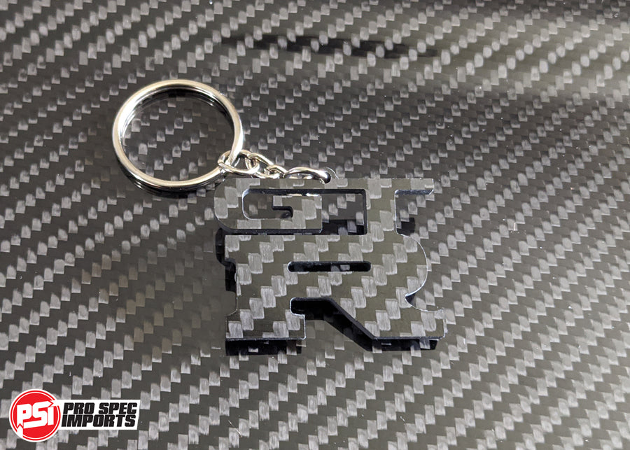 Carbon 3pc GTR COMBO! Carbon fibre GTR valve caps, Carbon fibre GTR keychain, GTR lanyard - For GT-R Skyline, R35, R34, R33, R32