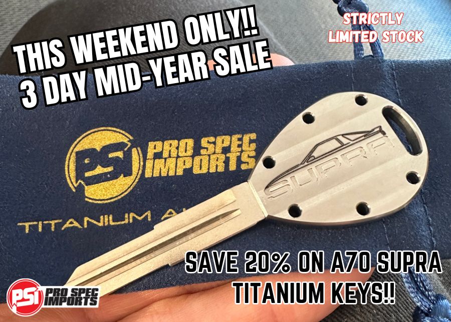 Suit Toyota A70 (MK3) Supra Titanium Key Blank - Machine Finish