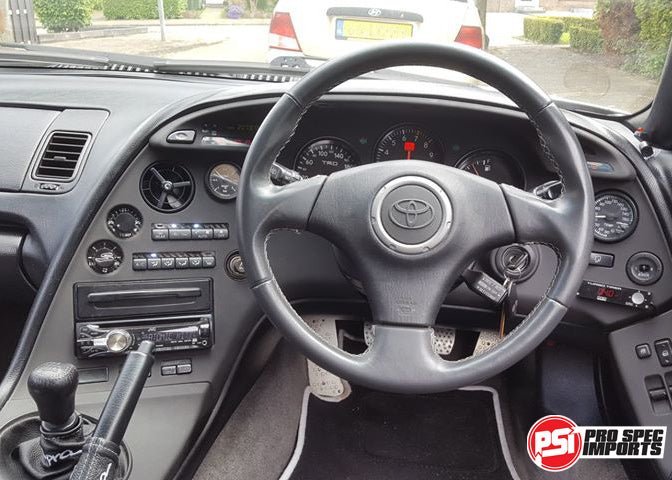 JDM Supra Interior - Carbon Edition HVAC 6pc Combo - Pro Spec Imports - Black Dials - "S" logo - 