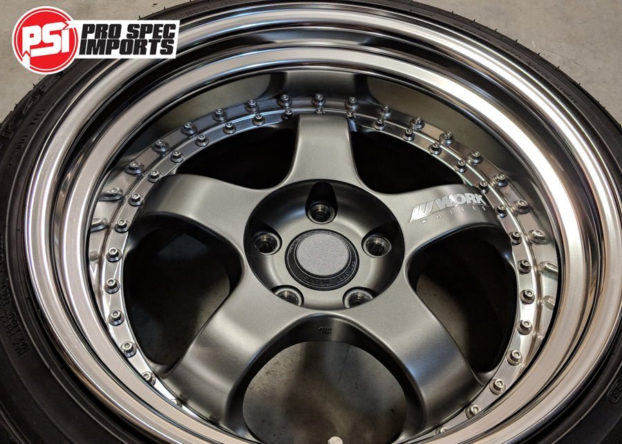 Work Meister S1 3P Centre Caps 'Z' Logo to suit Nissan 300ZX, 350Z, 370Z Hubcentric 66.1mm - Pro Spec Imports - 18