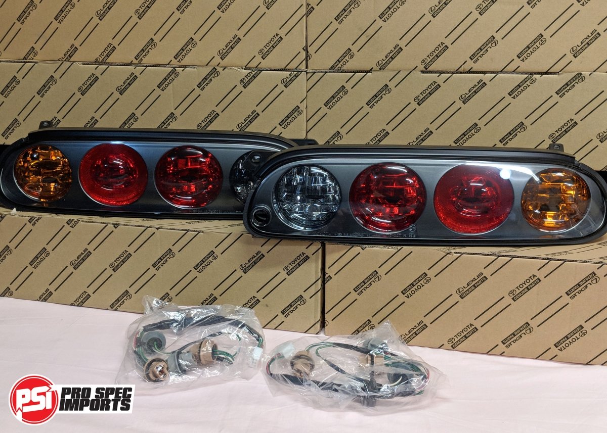 Genuine Toyota '97+ Series 2 'Facelift' Supra Tail lights - Pro Spec Imports - Yes Include Set Of Wiring Looms - -