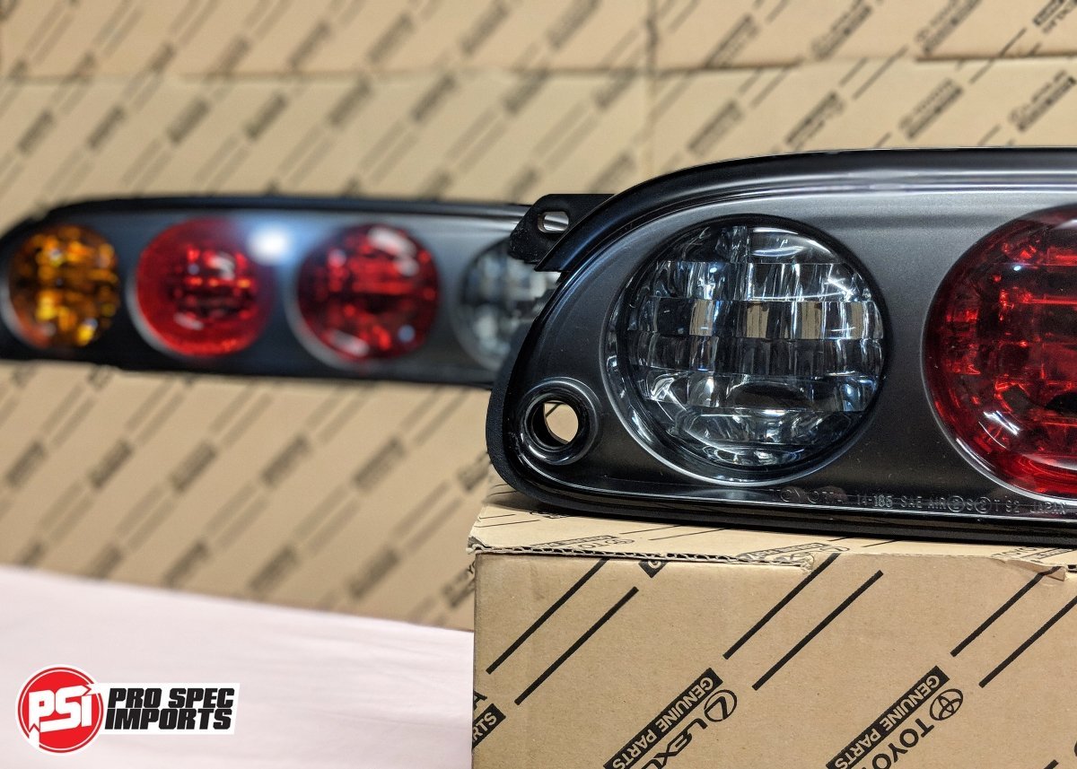Genuine Toyota '97+ Series 2 'Facelift' Supra Tail lights - Pro Spec Imports - No Wiring Looms - 