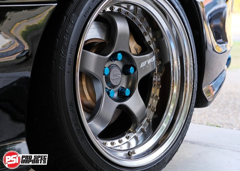 Work Meister S1 3P & 2P Centre Caps - Supra Mk4 A80 Specific Hubcentric Locating 60.1 - Black Plastic - Pro Spec Imports - Fit Work Meister S1 3P - 18