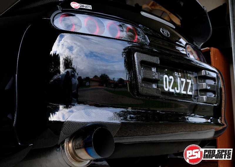 A80 (MK4) Supra Carbon Fibre Exhaust Shield / Bumper Shroud - 3K Twill Weave Pattern - Pro Spec Imports - 