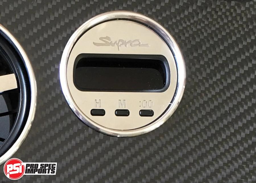 USA Supra Interior - Brushed Stainless Billet HVAC Mega 8pc Combo - Pro Spec Imports - Stainless Dials - "S" Logo - -