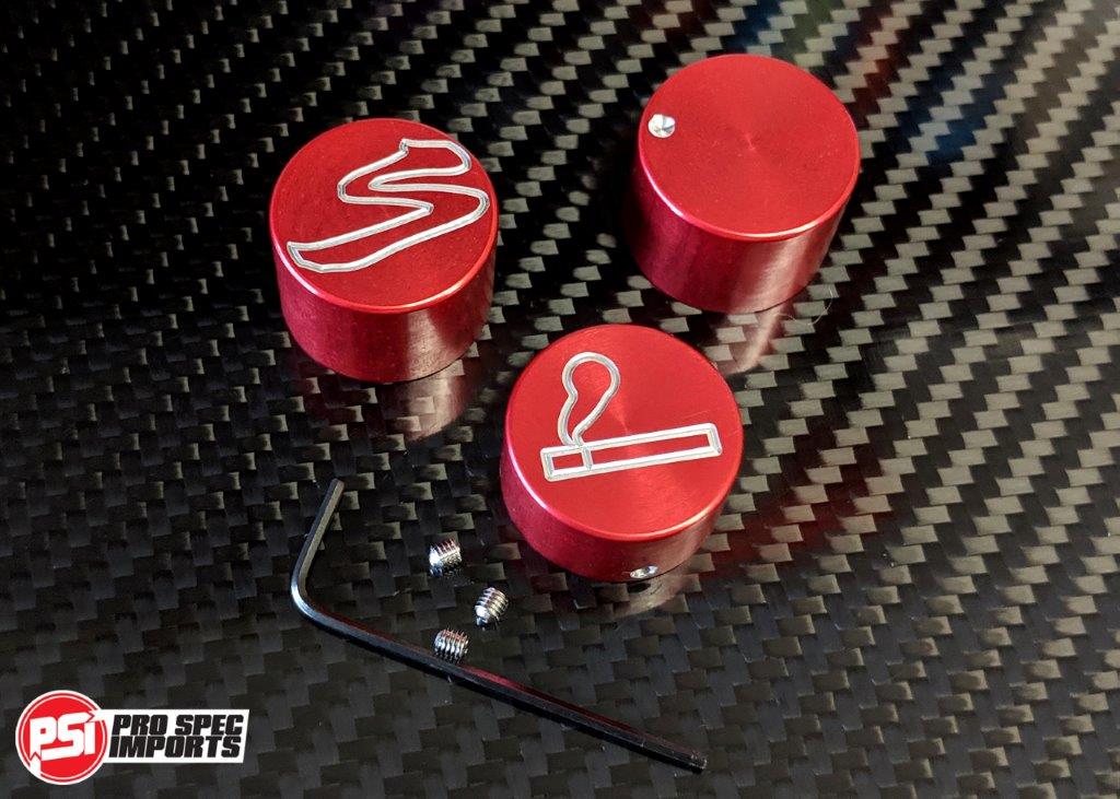 JDM S1 Supra Interior - Brushed Stainless Billet HVAC Mega 8pc Combo - Pro Spec Imports - Stainless Dials - Plain - 