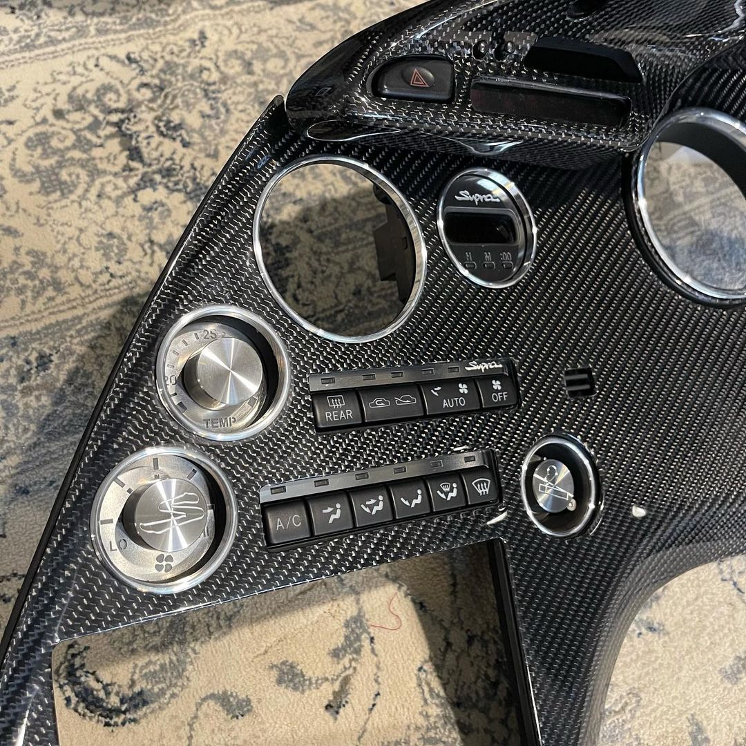 Supra Carbon Interior Set 12pc - Fits Series 1, '93 - '96 JDM Supra - Pro Spec Imports - Automatic - Gloss Carbon - 