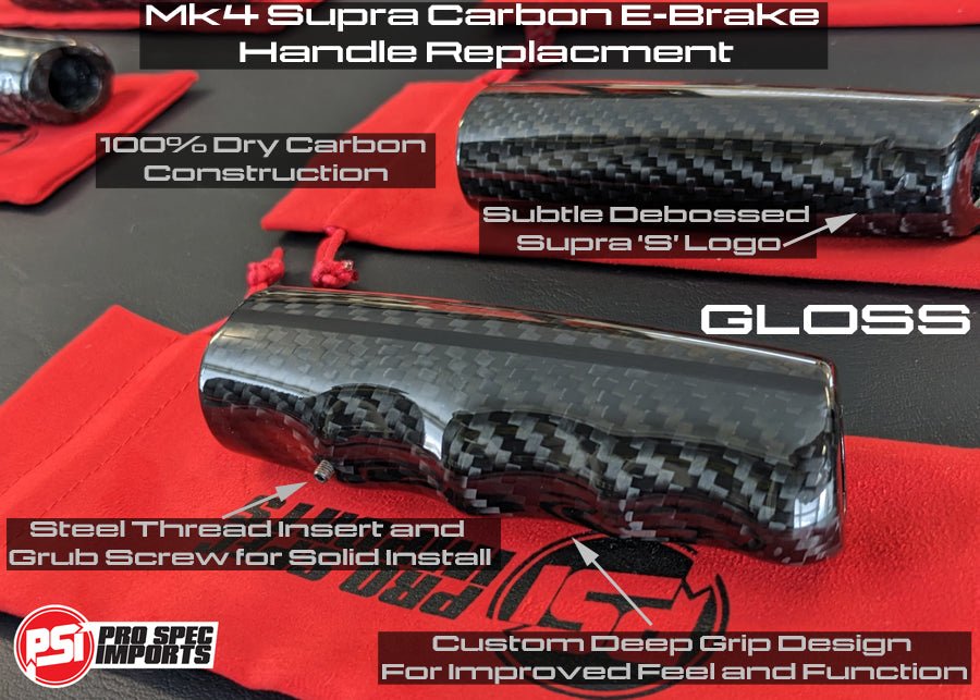 Carbon Fibre Mk4 Supra Handbrake / Ebrake Handle Replacement - Pro Spec Imports - -