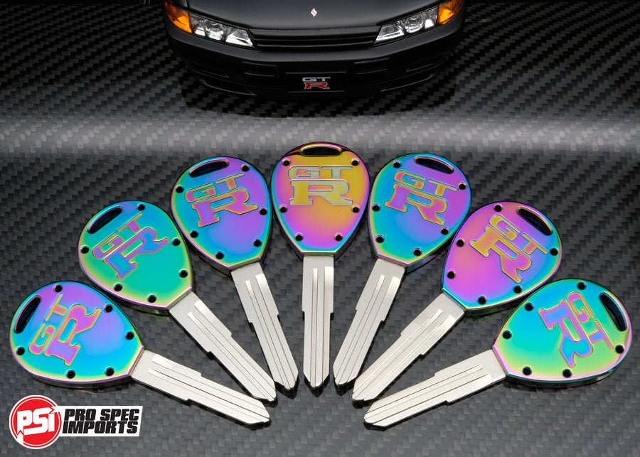 Neo Chrome - Titanium R32 / R33 Skyline GTR Key - Pro Spec Imports - 3pc KEY-COMBO - -