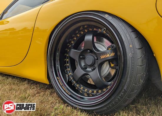 Load image into Gallery viewer, Work Meister S1 3P, 18&amp;quot; Centre Caps-Mazda RX7 FD3S FC, RX8, Mazda 6, Mazda 3, Rotor Hubcentric Ring 67.1mm-Pro Spec Imports
