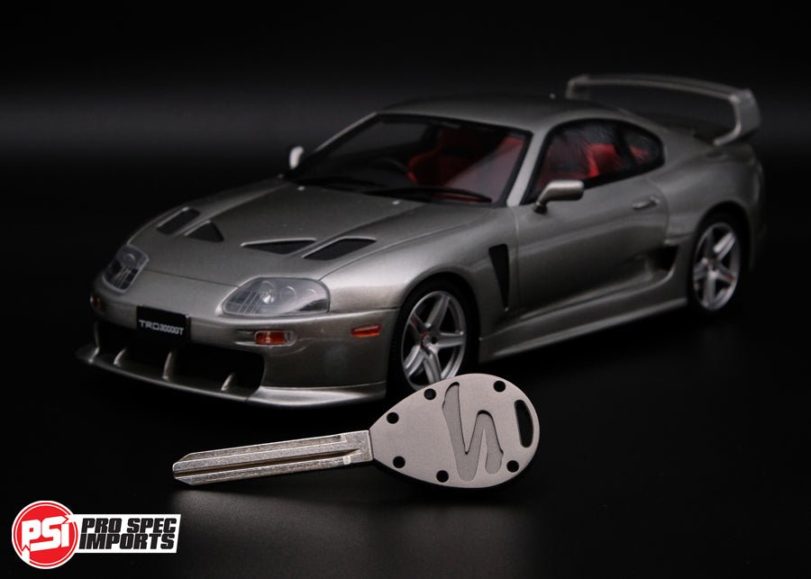 Frosted Titanium GR6 - A80 Supra Key Blank - Pro Spec Imports - 8pc ULTIMATE KEY COMBO - -