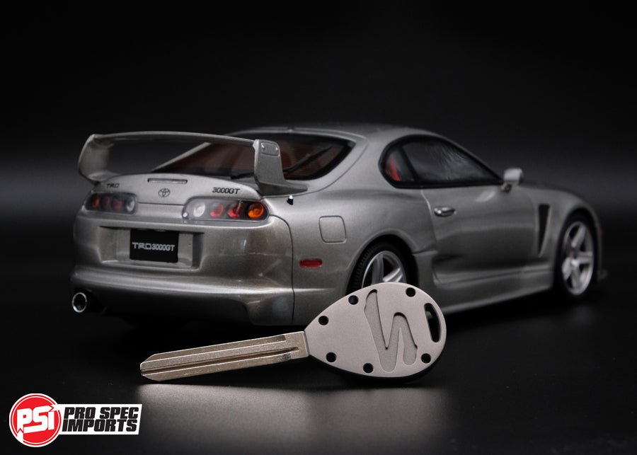 Frosted Titanium GR6 - A80 Supra Key Blank - Pro Spec Imports - 8pc ULTIMATE KEY COMBO - -