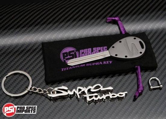 Frosted Titanium GR6 - A80 Supra Key Blank - Pro Spec Imports - 3pc KEY-COMBO - -