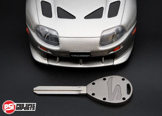 Load image into Gallery viewer, Frosted Titanium GR6 - A80 Supra Key Blank - Pro Spec Imports - 8pc ULTIMATE KEY COMBO - -
