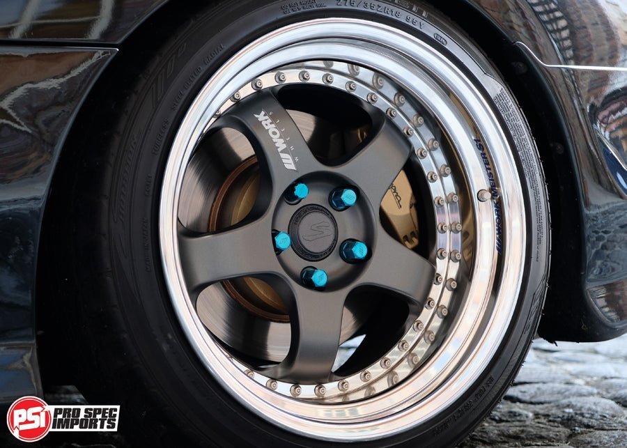 Work Meister S1 3P & 2P Centre Caps - Supra Mk4 A80 Specific Hubcentric Locating 60.1 - Black Plastic - Pro Spec Imports - Fit Work Meister S1 3P - 18" Wheels - 