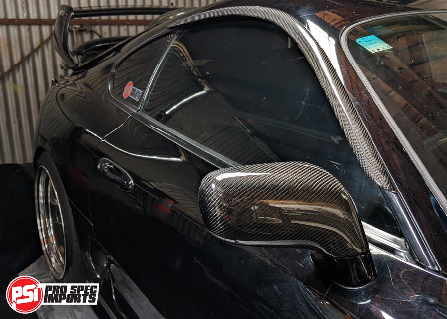 Mk4 Supra Carbon Fibre Weather Shields/Wind Deflectors / Rain Guards / OEM style - Pro Spec Imports - Carbon Weather Shields