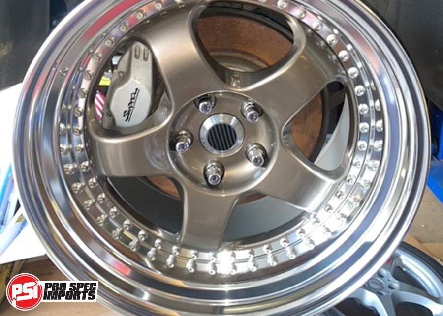 Work Meister S1 3P & 2P Centre Caps - Supra Mk4 A80 60.1mm Hubring Locating Toyota - Carbon Fibre Centre, Billet CNC Aluminium 6061 - T6 - Pro Spec Imports - Clear Anodised Machined Silver - Carbon Centre - 18
