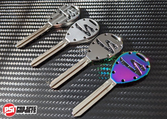 Load image into Gallery viewer, Carbon X Titanium Series Mk4 Supra Key - Pro Spec Imports - Collector Set all 4 Keys + Collectors Coin - Just the key(s) -
