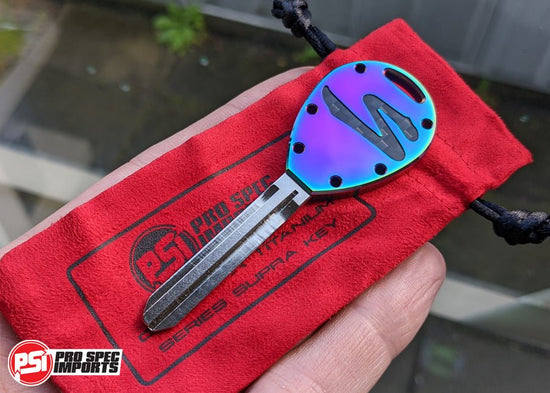 Load image into Gallery viewer, Carbon X Titanium Series Mk4 Supra Key - Pro Spec Imports - Machine Finish - Just the key(s) -
