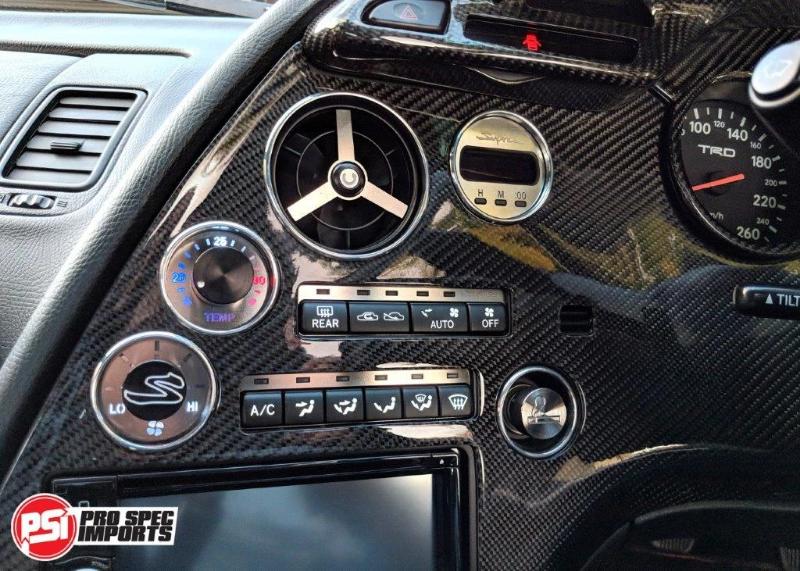 Custom Billet Anodised Black Dials for Heater & Fan Control - Pro Spec Imports - 'S' Engraved - 