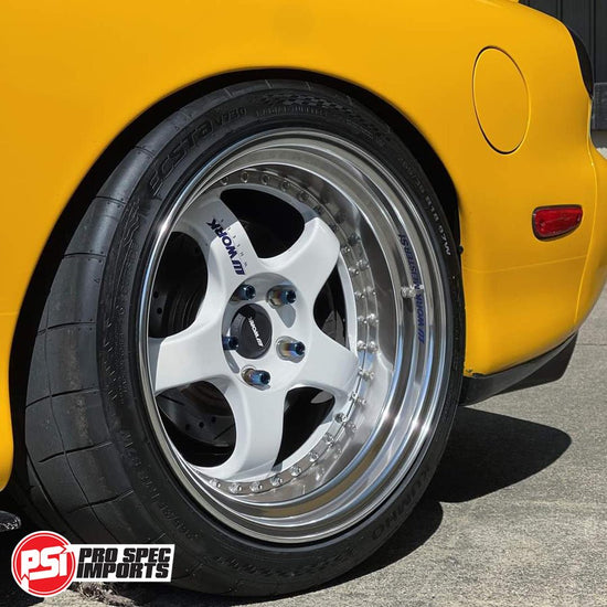 Load image into Gallery viewer, Work Meister S1 3P, 18&amp;quot; Centre Caps-Mazda RX7 FD3S FC, RX8, Mazda 6, Mazda 3, Rotor Hubcentric Ring 67.1mm-Pro Spec Imports
