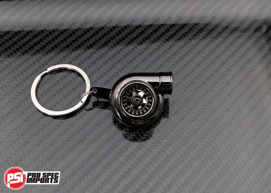 Turbo Keychain - Black Shadow Chrome - Pro Spec Imports - -