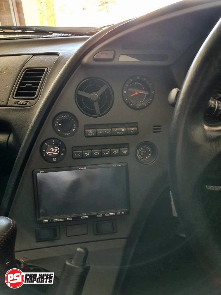JDM S1 Supra Interior - Stealth Black Edition HVAC 10pc Ultra Combo - Pro Spec Imports - Black Dials - Plain - 