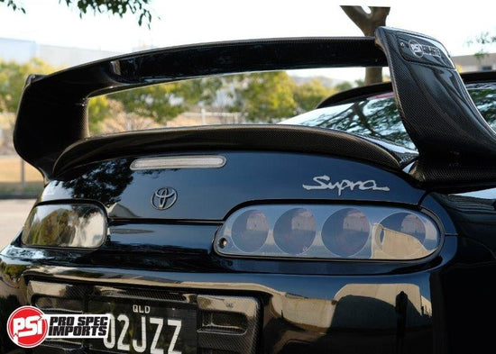 Carbon Fibre Supra Wing / Trunk / Hatch / Ducktail / Boot lip for under TRD Wing or OEM Wing Spoiler - Pro Spec Imports