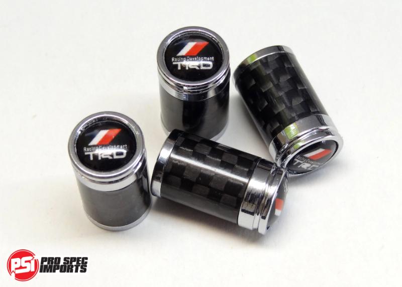 Carbon COMBO TRD Style Valve Caps & Carbon Supra Key Chain - Pro Spec Imports - 