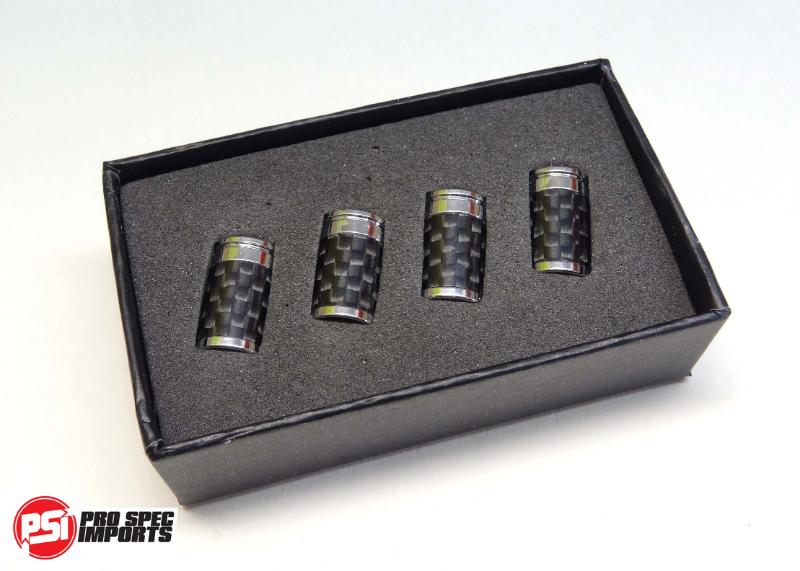 Carbon COMBO TRD Style Valve Caps & Carbon Supra Key Chain - Pro Spec Imports - 
