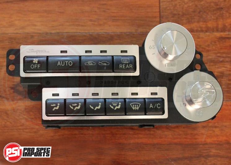 USA Supra Interior - Brushed Stainless HVAC 6pcs Combo - Pro Spec Imports - Stainless Dials - 