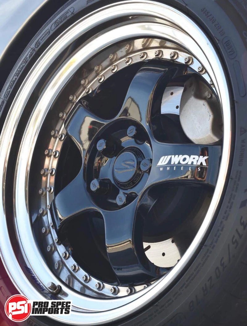 Work Meister S1 3P & 2P Centre Caps - Supra Mk4 A80 Specific Hubcentric Locating 60.1 - Black Plastic - Pro Spec Imports - Fit Work Meister S1 3P - 18