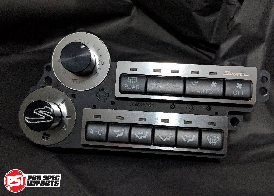 JDM S1 Supra Interior - Brushed Stainless Billet HVAC Mega 8pc Combo - Pro Spec Imports - Stainless Dials - 
