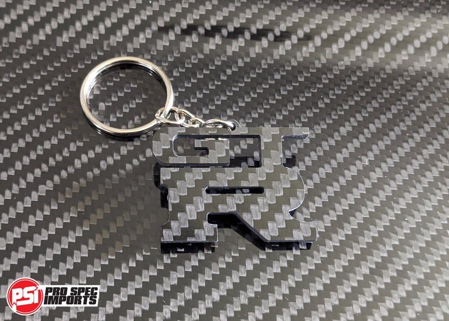 100% Carbon Fibre GTR Keychain - Pro Spec Imports - -