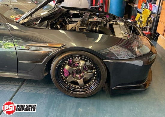 Billet CNC Centre caps to suit Work Meister S1 3P wheels - Supra Mk4 A80 Specific 60.1mm Hubring Locating 60.1mm Toyota - Pro Spec Imports - 2K Paint Gunmetal - 18" - S1 3P Meisters -