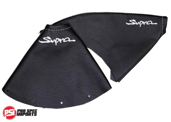 Mk4 Supra Leather Boot Sets - Pro Spec Imports - White Stitch - Set of Manual + Handbrake -